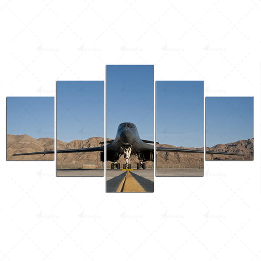 Canvas Hd Printed Home 5 Panel Decoration Airplane Painting Modern