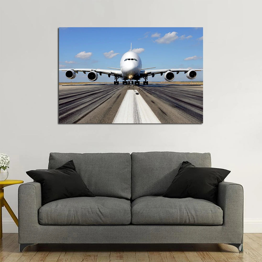 Airbus A380 Aeroplane Poster Canvas Cloth Fabric Prints Unframed