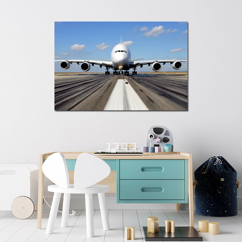 Airbus A380 Aeroplane Poster Canvas Cloth Fabric Prints Unframed