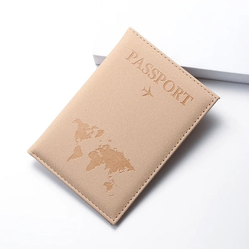 Women Men RFID Vintage Business Passport Covers Holder Multi-Function