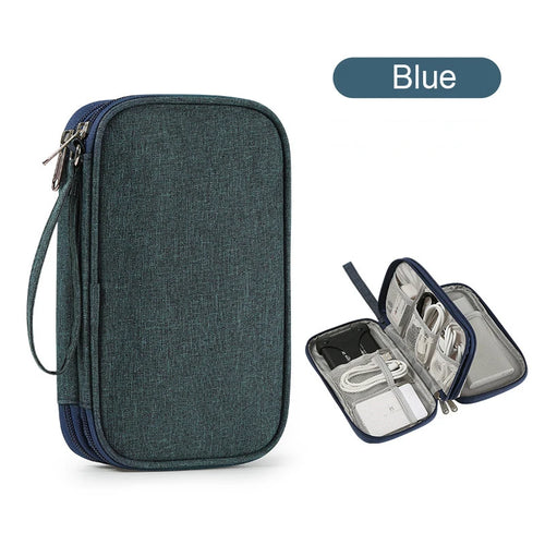 NEW Double Layers Storage Bags For Cable Cord Travel Organizer Bag