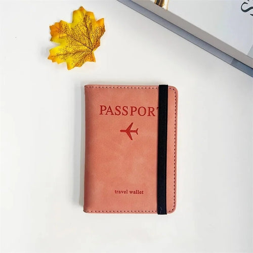 Women Men RFID Vintage Business Passport Covers Holder Multi-Function