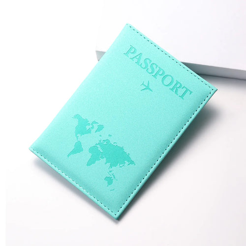 Women Men RFID Vintage Business Passport Covers Holder Multi-Function