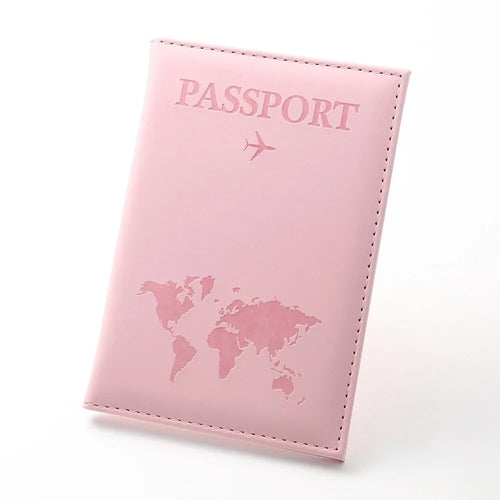 Women Men RFID Vintage Business Passport Covers Holder Multi-Function