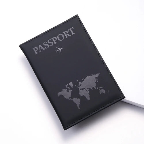 Women Men RFID Vintage Business Passport Covers Holder Multi-Function